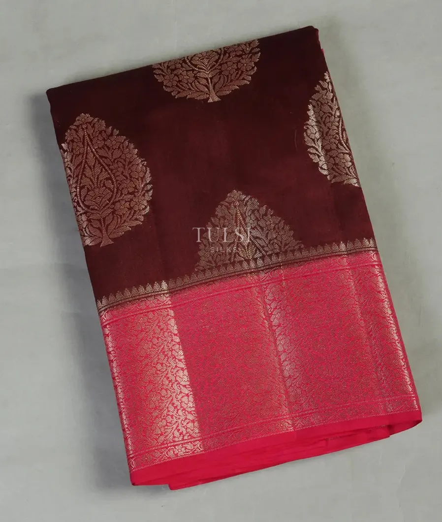 Maroon chaniya Silk saree T467017-image