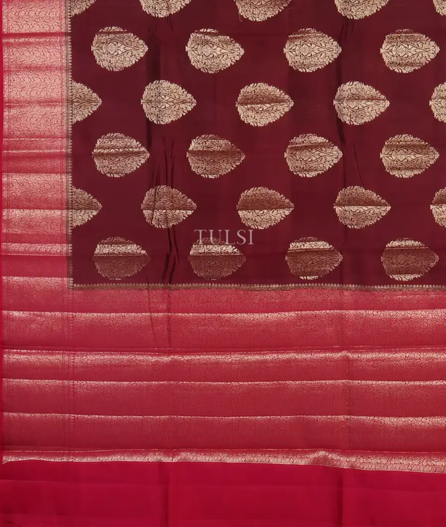 Maroon chaniya Silk saree T4670174