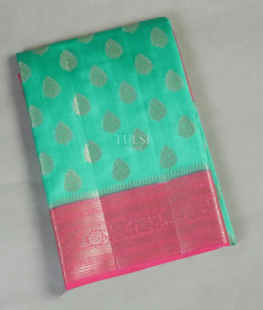 Green Chaniya Silk Saree T467052-image