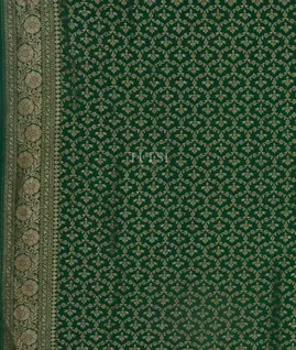 Green Banaras Crepe Silk Saree T4596083