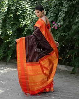 Brown Kanjivaram Silk Saree T4438425