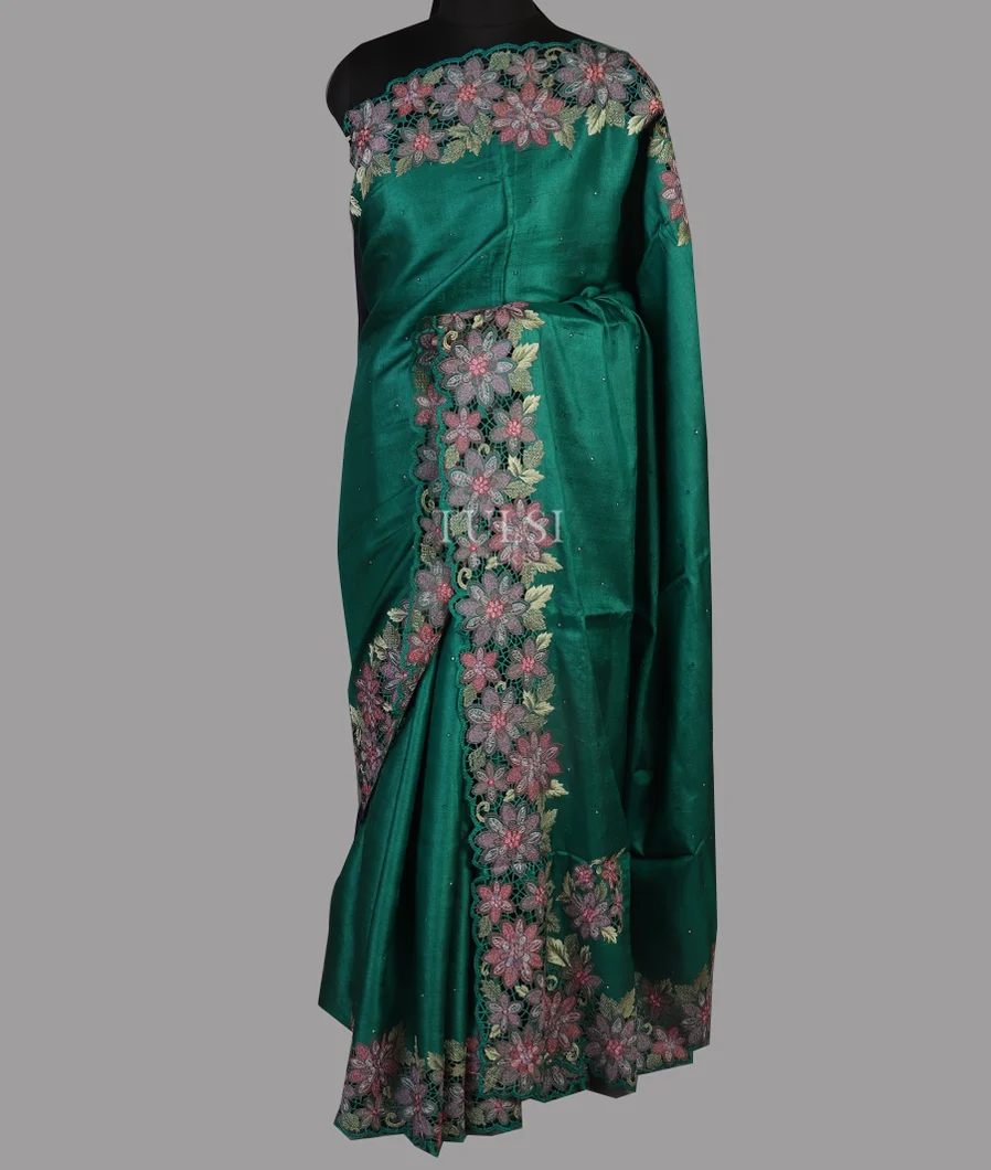 peacock-blue-tussar-cutwork-saree-t466369-t466369-b