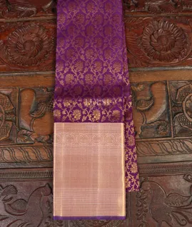 Purple Handwoven Kanjivaram Silk Pavadai T3995361