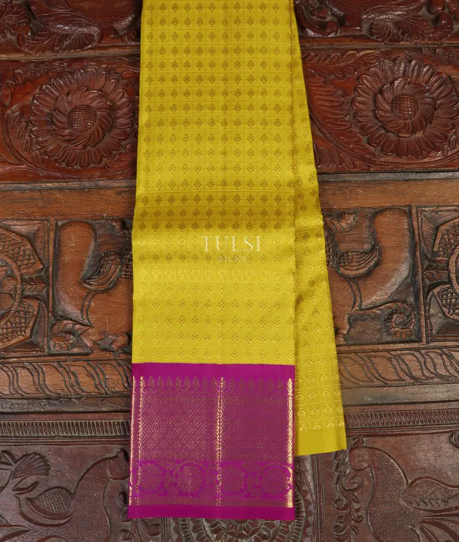 Green Handwoven Kanjivaram Silk Pavadai T413249-image