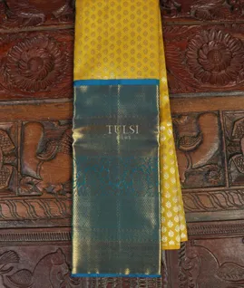 Yellowish Green Handwoven Kanjivaram Silk Pavadai T3789611