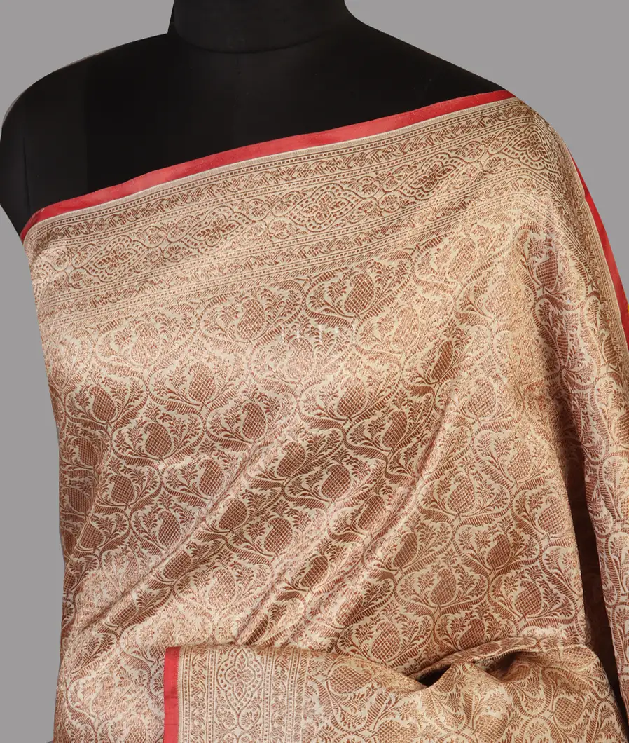 off-White Banaras Silk Saree T459656-image