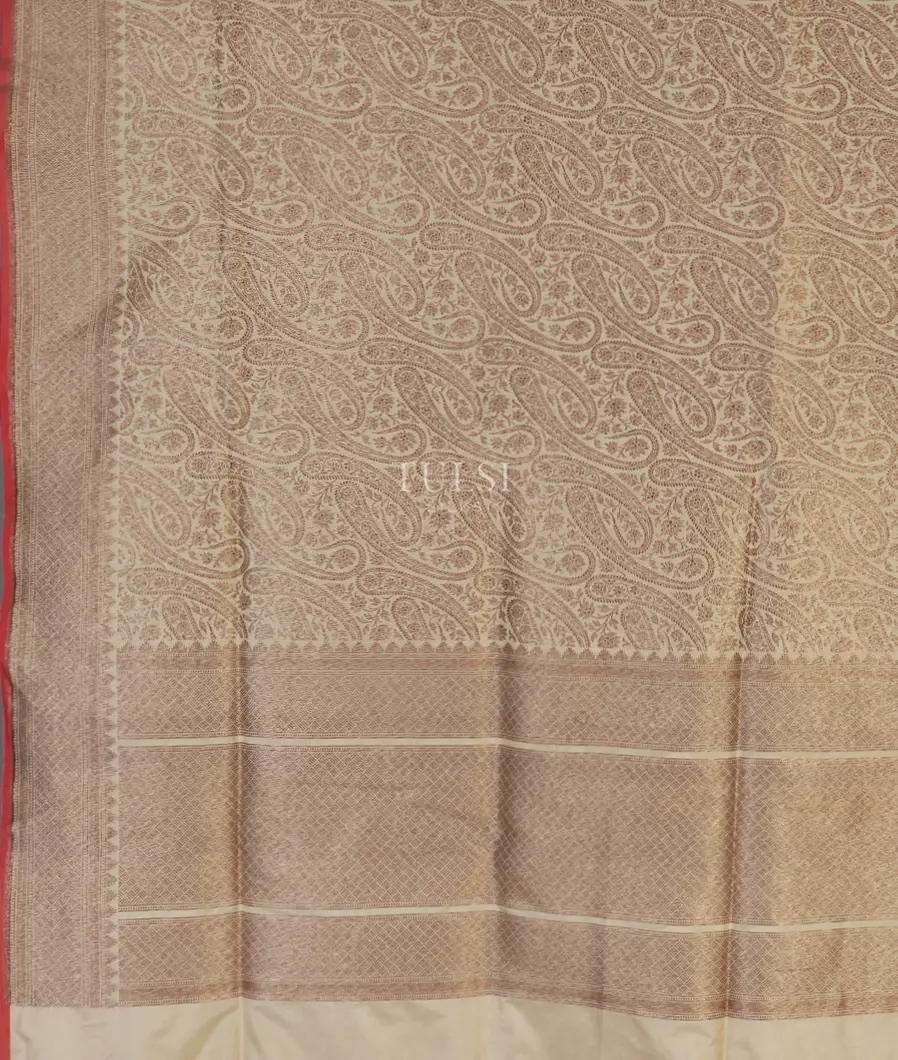 off-White Banaras Silk Saree T4596564