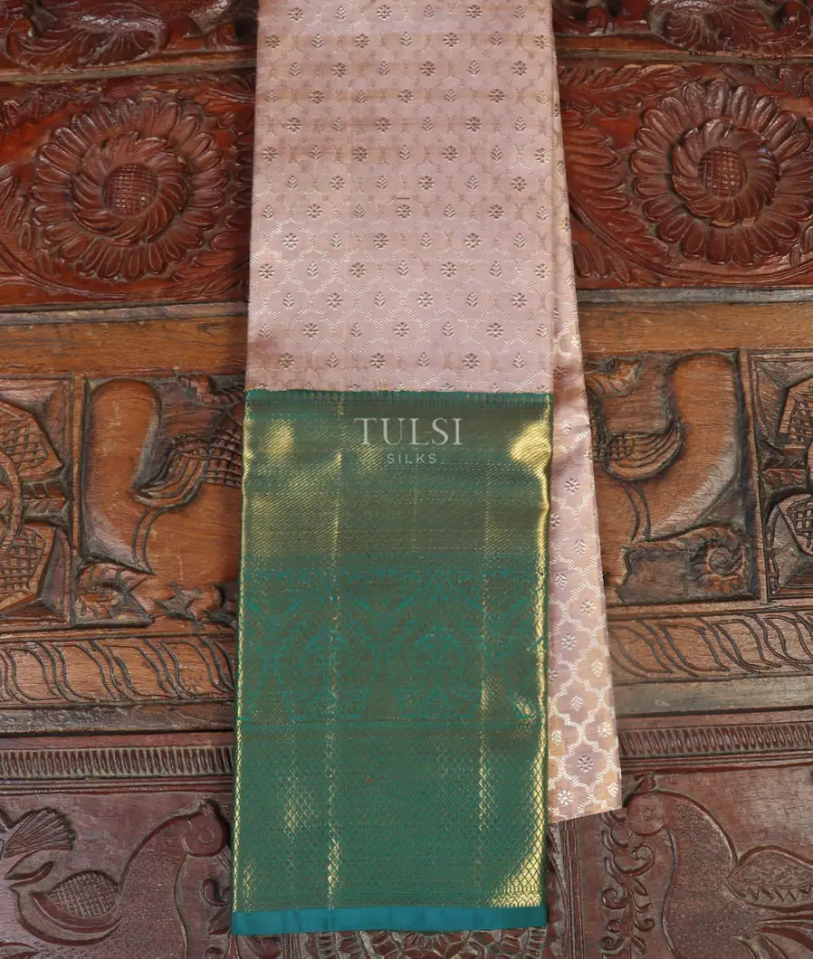 Lavender Handwoven Kanjivaram Silk Tissue Pavadai T440462-image