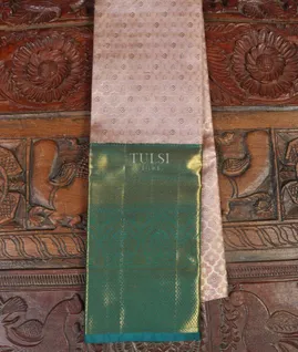 Lavender Handwoven Kanjivaram Silk Tissue Pavadai T4404621