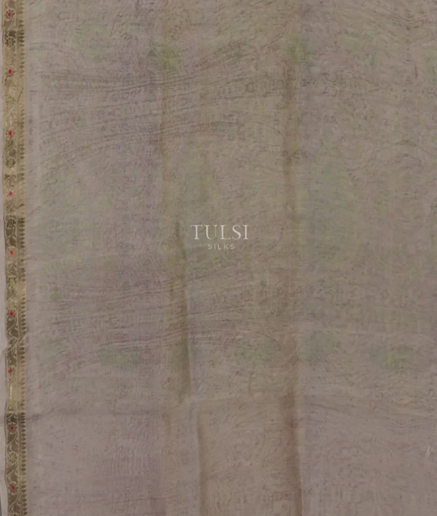 Grey  Soft Printed Cotton Saree  T4772343