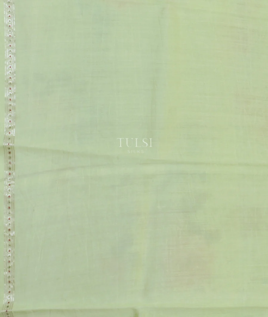 Green Kora Organza Printed Saree T3684623