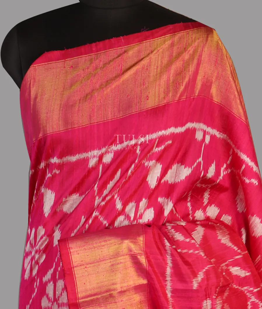 Magenta Patola Silk Saree T476776-image