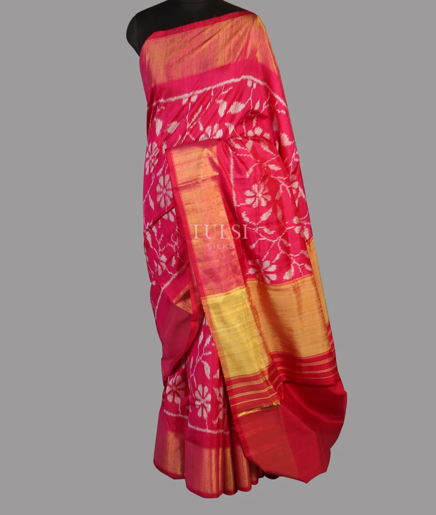 Magenta Patola Silk Saree T4767762