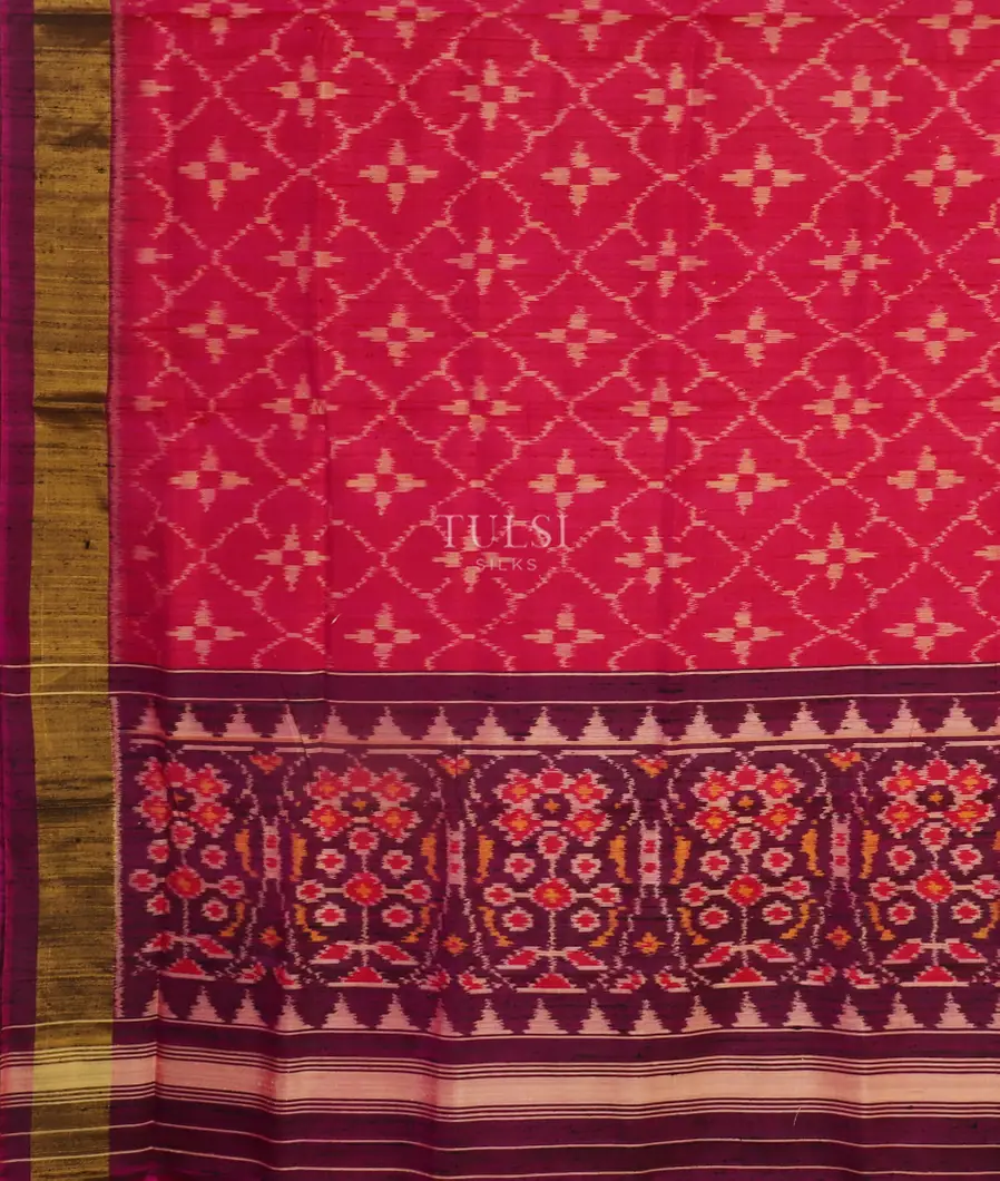 Pink Patola Silk Saree T4737064