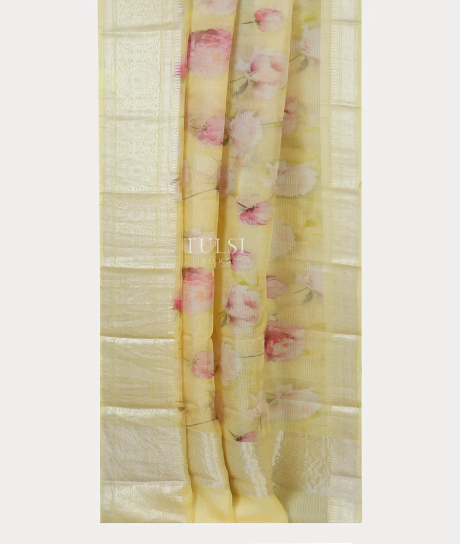 Yellow Silk Kota Saree T4768012