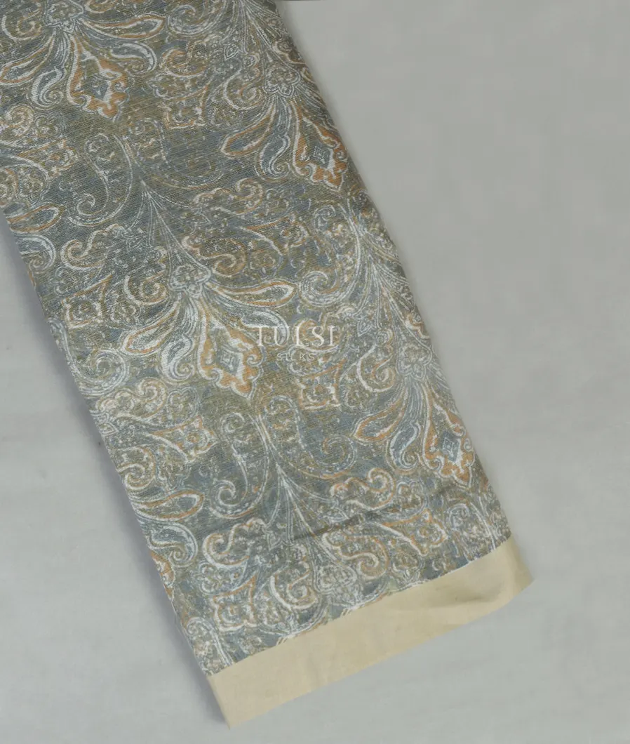 Grey Kota Cotton Saree T470378-image