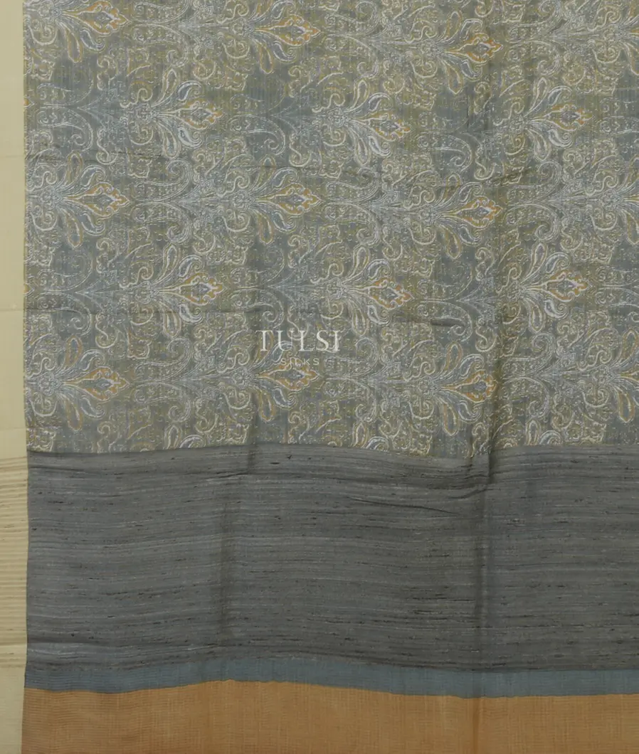 Grey Kota Cotton Saree T4703784