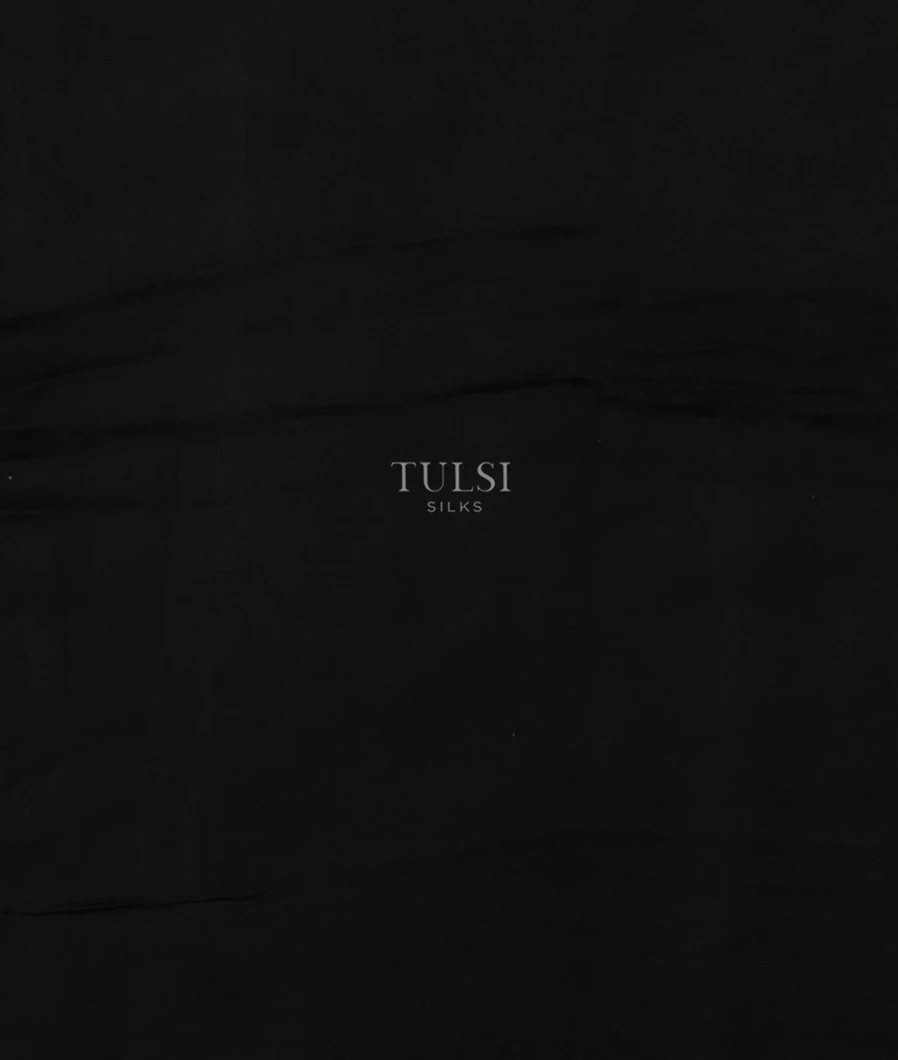 Black Georgette Silk Embroidery Saree T4471093