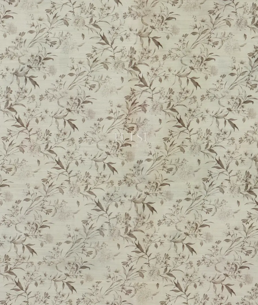 White Kora Organza Printed Saree T4416433