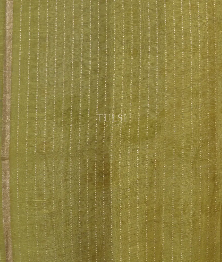 Beige Linen Printed Saree T4738933