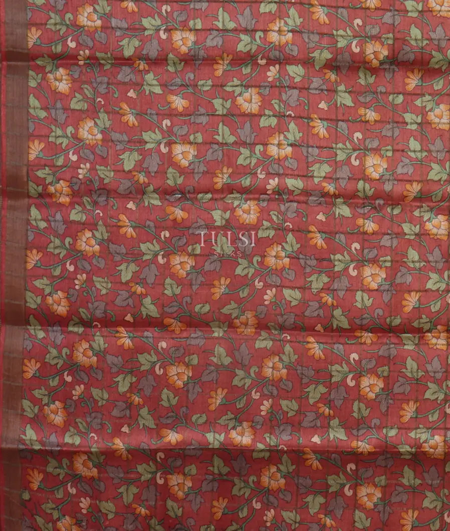 Green Woven Tussar Saree  T4772933