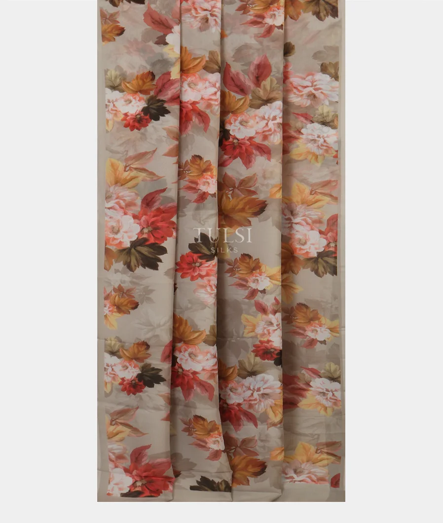 Grey Chiffon Silk Saree T4542362