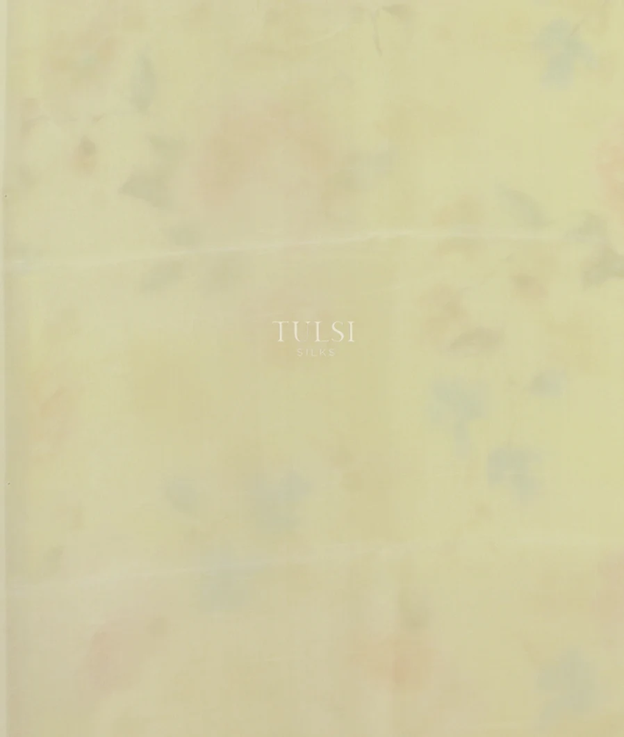 Yellow Chiffon Silk Saree T4699543