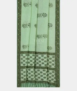 Green Crepe Silk Saree T4763552