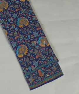 Blue Crepe Silk Saree T4736871