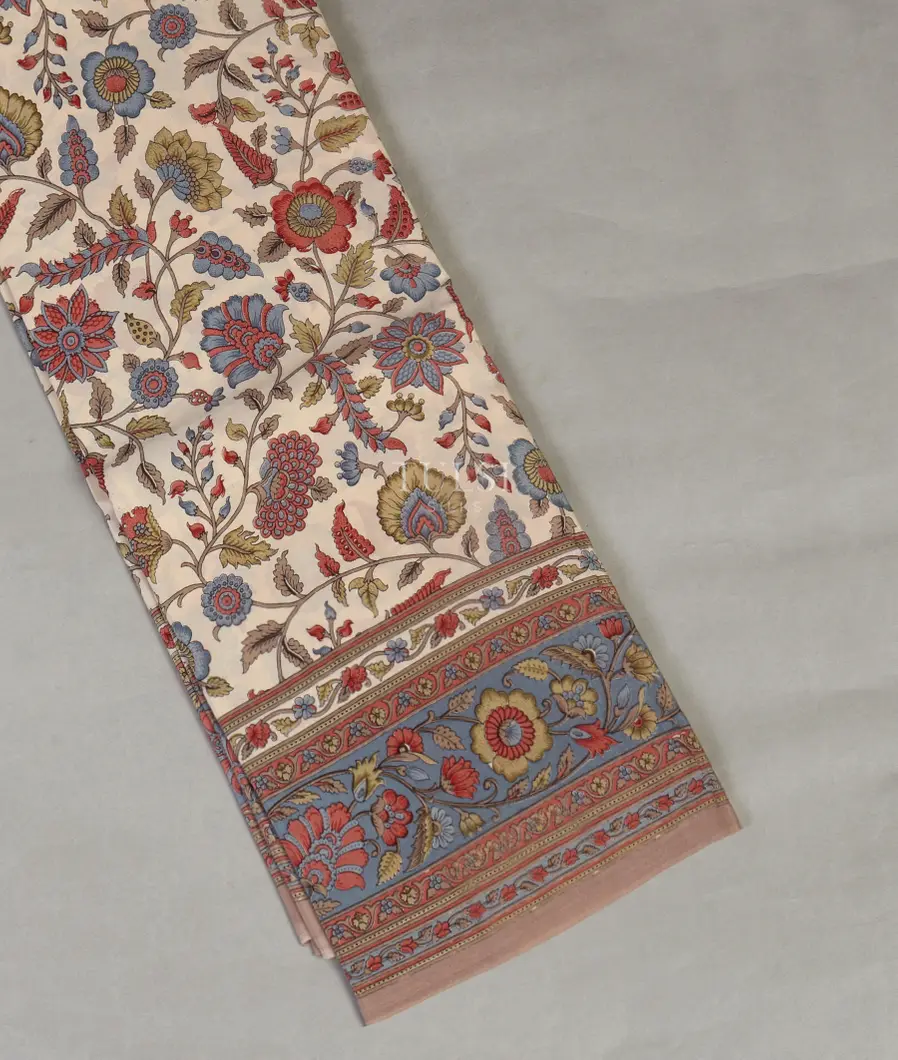 Off - White Crepe Silk Saree T473675-image