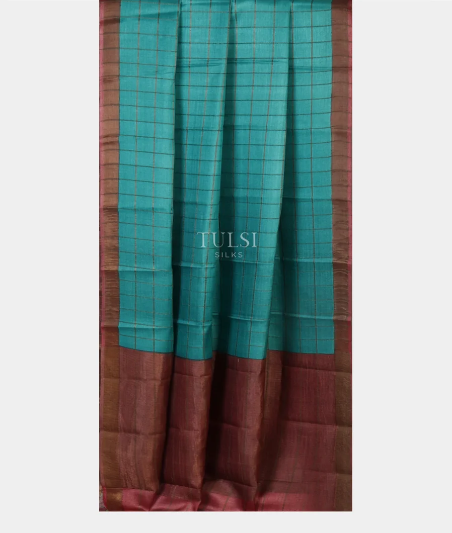 Blue Woven Tussar Saree T4773132