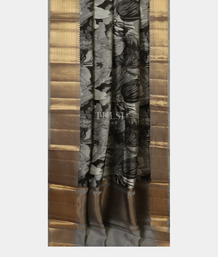 Grey Chaniya Silk Saree T3981362