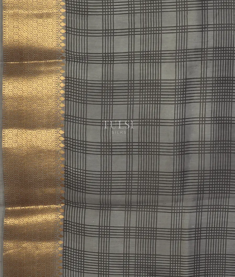 Grey Chaniya Silk Saree T3981363