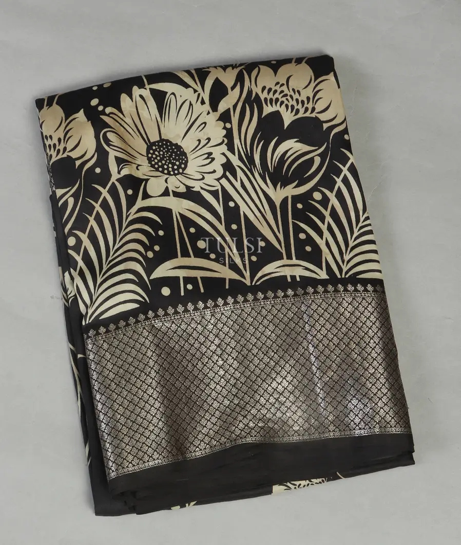 Black Chaniya Silk Saree T473970-image