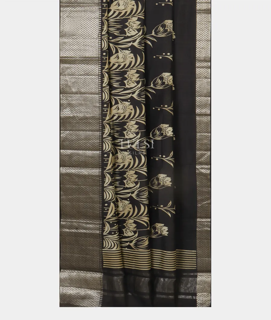 Black Chaniya Silk Saree T4739702