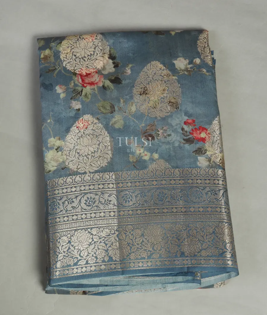 Blue Chaniya Silk Saree T469324-image