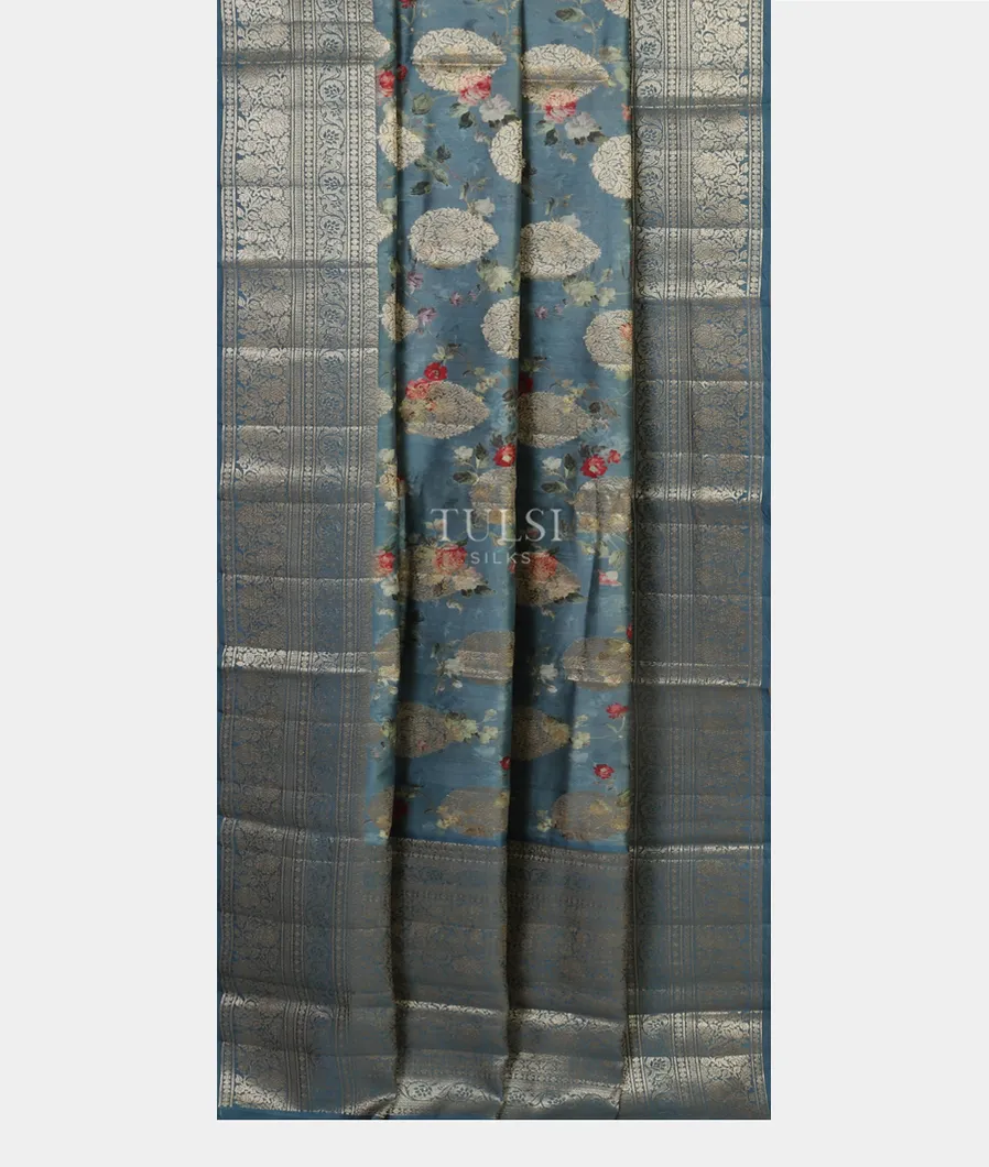 Blue Chaniya Silk Saree T4693242