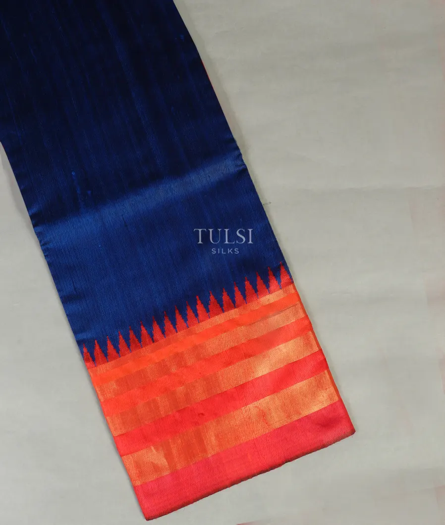 Blue Woven Tussar Saree T377614-image