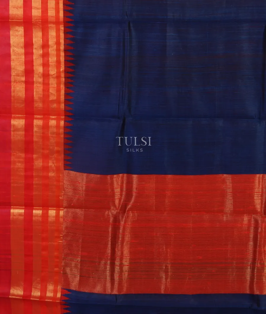 Blue Woven Tussar Saree T3776144