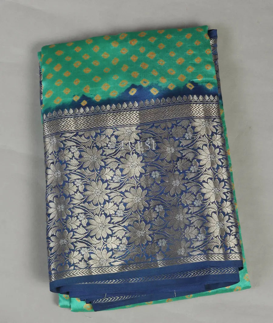 Green Chaniya Silk Saree T384663-image