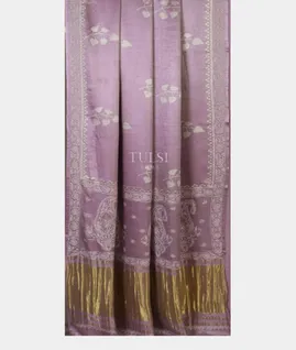 Lavender Satin Gajji Silk Saree T4567522