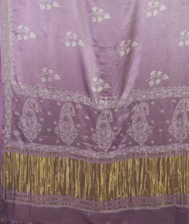 Lavender Satin Gajji Silk Saree T4567524