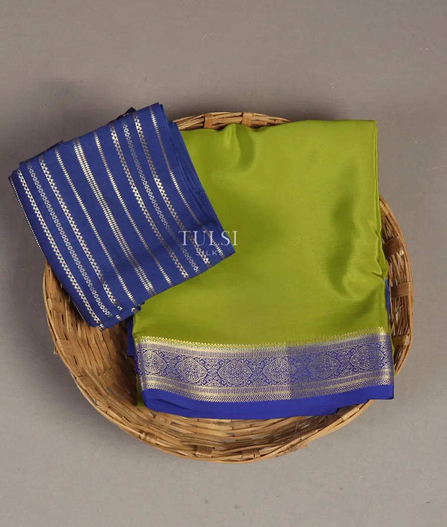 Green Mysore Crepe Silk Saree T328399-image