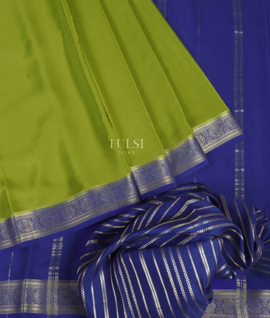 Green Mysore Crepe Silk Saree T3283992