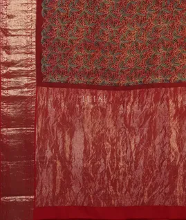 Maroon Ajrakh Silk With Kanjivaram Border T3357544