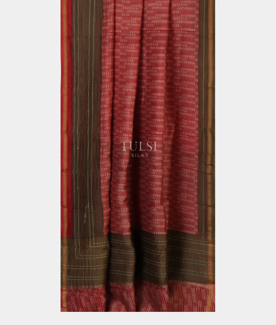 Red Soft Printed Cotton Saree  T4526112