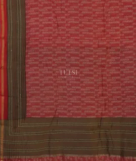 Red Soft Printed Cotton Saree  T4526114