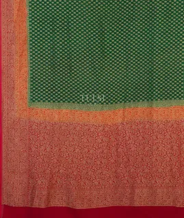 Green Banaras Georgette Silk Saree  T4595344