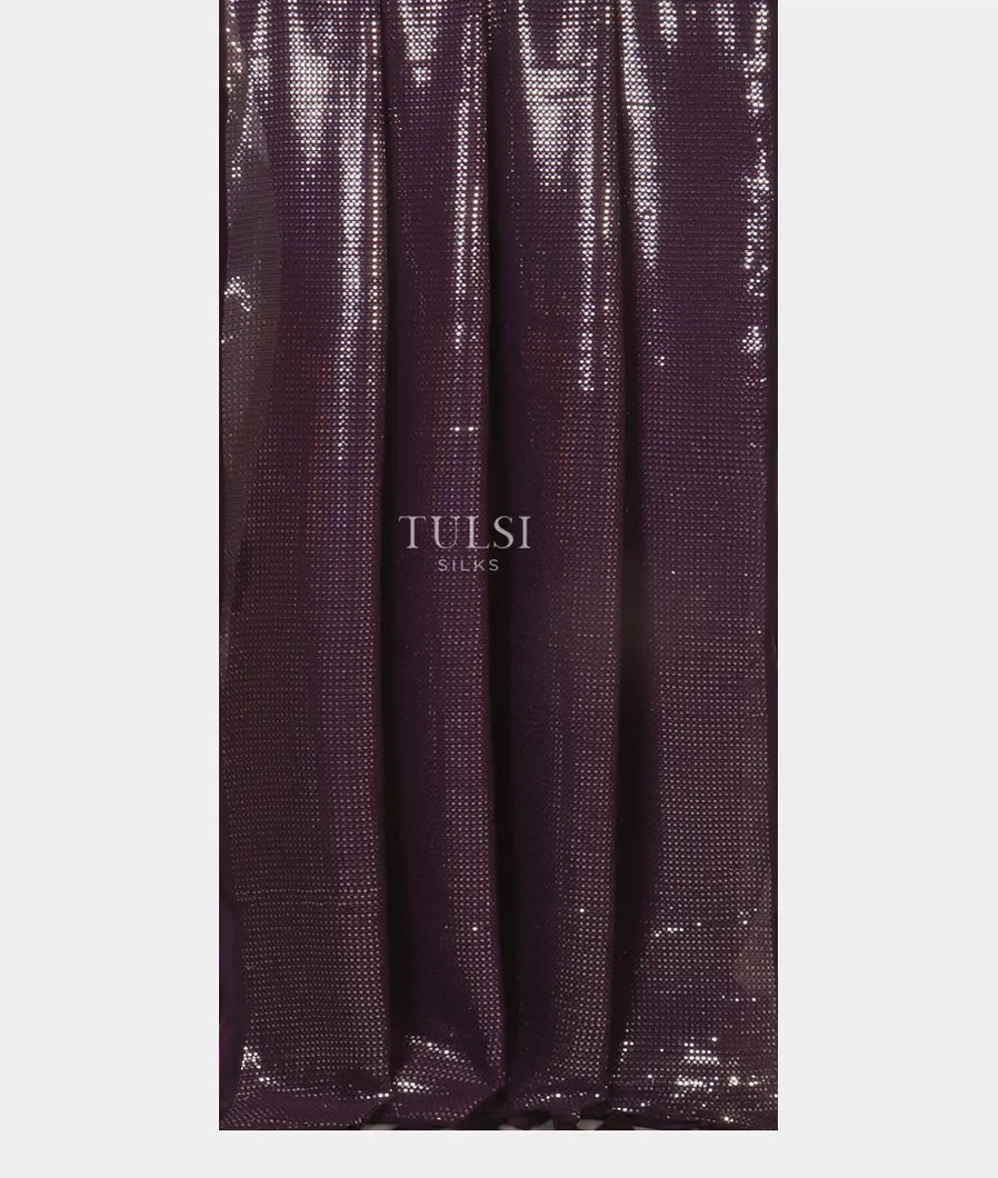 Purple Georgette Silk Embroidery Saree T4471102