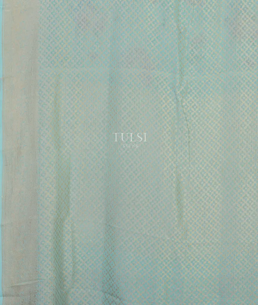 Greenish Blue Georgette Silk Saree T4734233